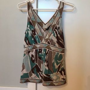 BCBGMaxAzria Silky Patterned Tank XS